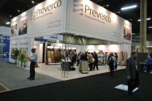 Preverco occupe une place de choix à Surfaces. Leur stand est l'un des plus important parmi les entreprises canadiennes à s'être pointées à Las Vegas.  